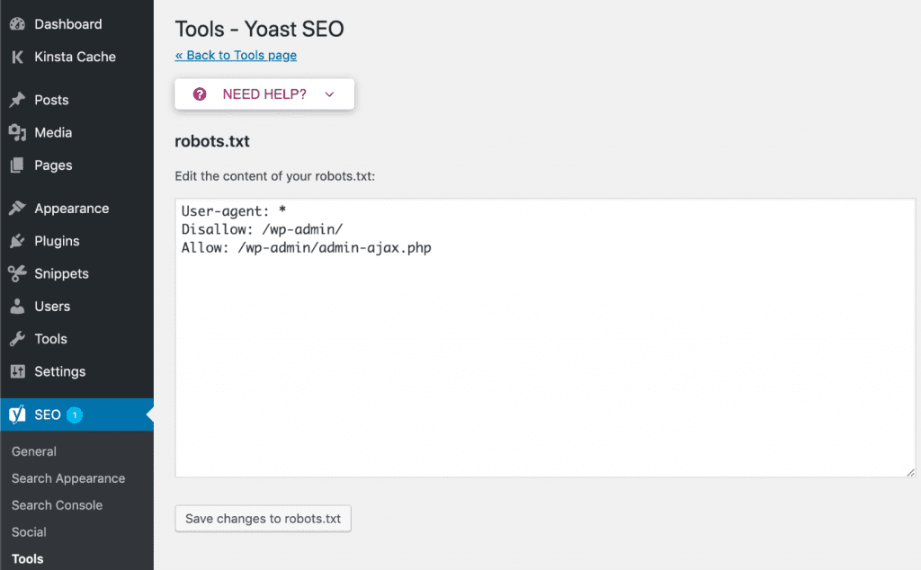 edit robots txt file yoast seo