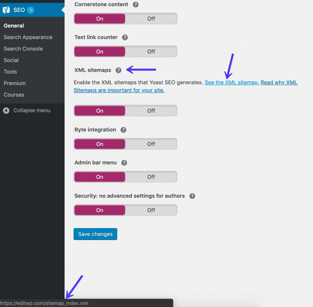 yoast seo sitemaps