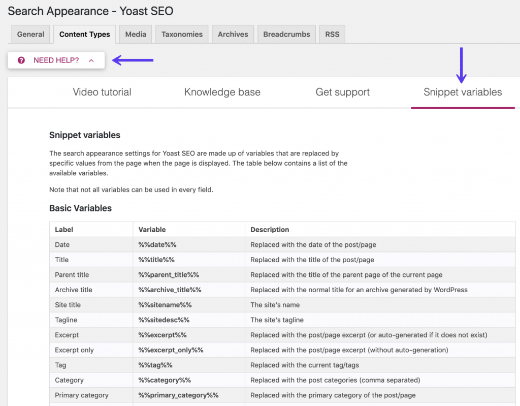 yoast seo snippet variables 1
