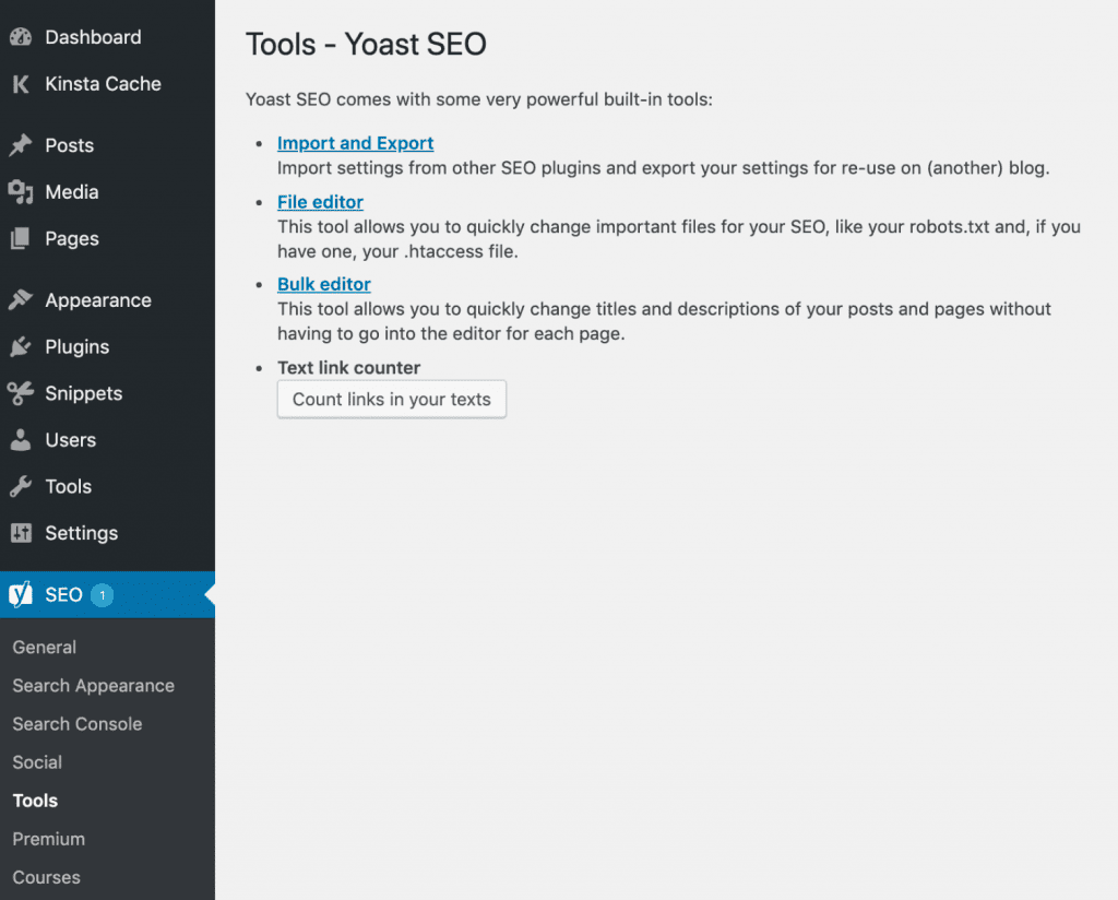 yoast seo tools